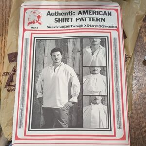 Authentic American Men's Shirt Pattern